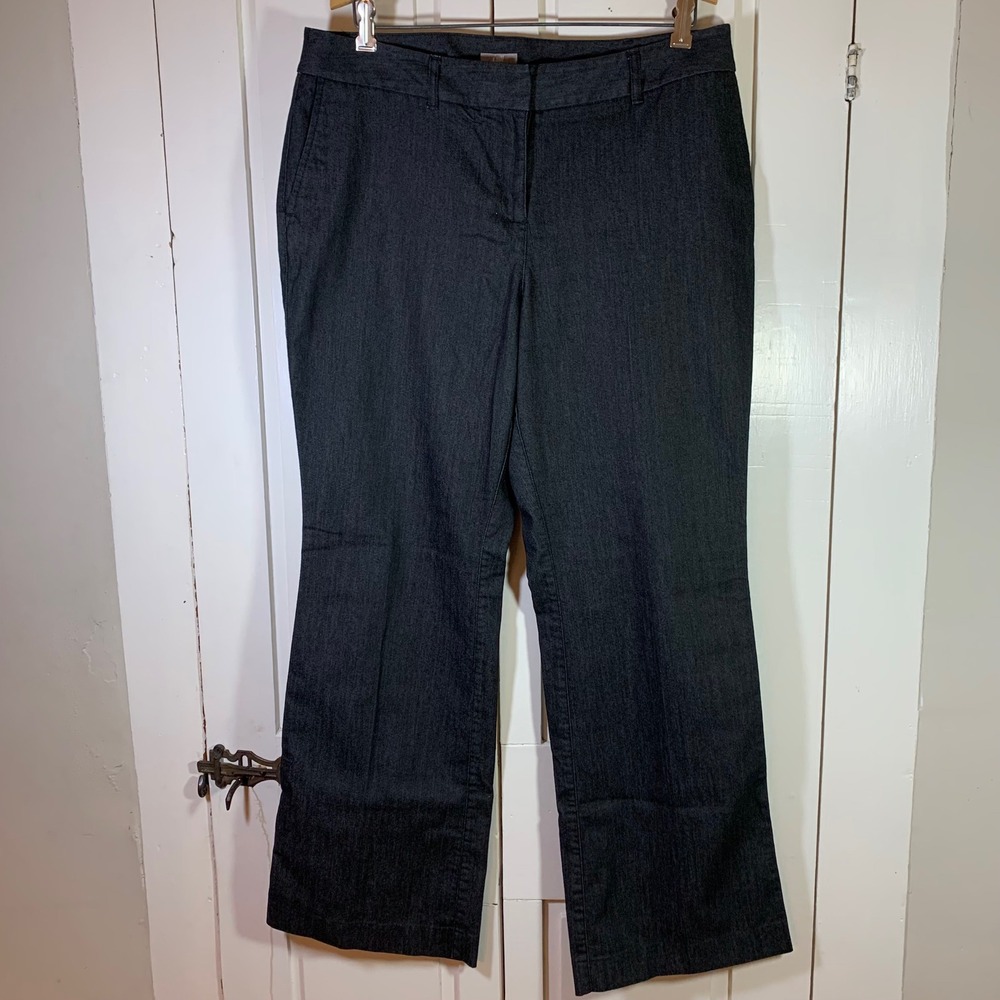 J. Jill Stretch Pants Womens 14 Dark Wash Bootcut Trousers Career‎ Denim Preppy